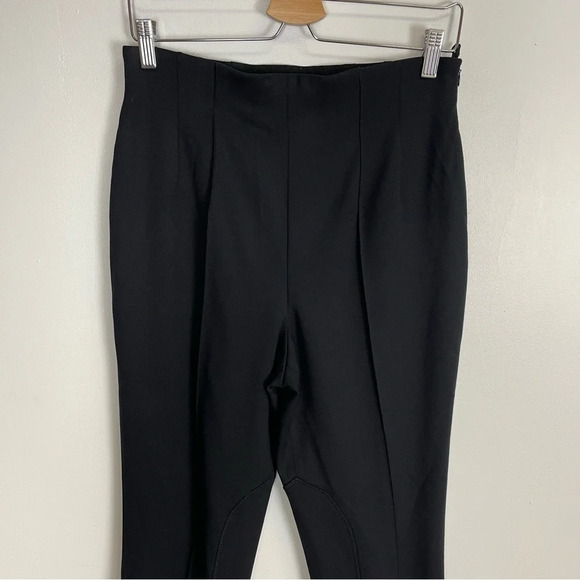 Escada Margaretha Ley Pants Womens Size 40 US 10 Black Wool Blend Side Zip - Picture 3 of 14